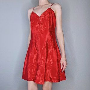 SOLD - Floral Satin Slip dress